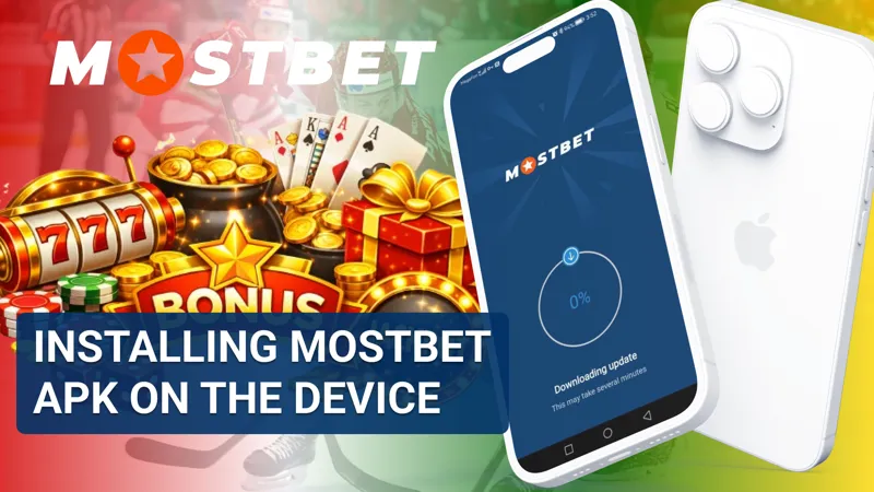 Step-by-step installation of the Mostbet APK on an Android device.