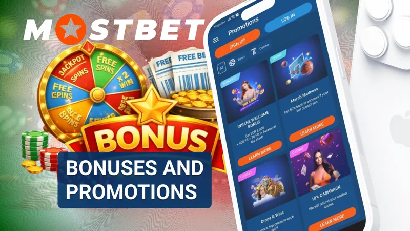 Bonuses and promotions available in the Mostbet app for mobile users.