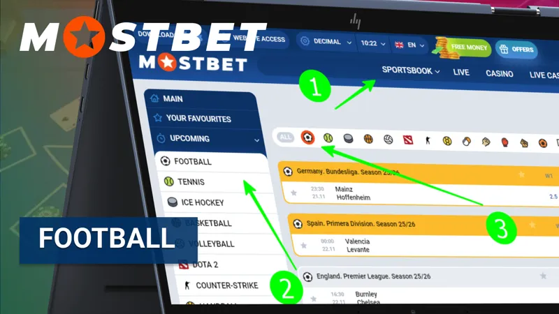 বাংলাদেশী ব্যবহারকারীদের জন্য Mostbet ফুটবল বাজি, যা স্থানীয় লিগ এবং আন্তর্জাতিক ম্যাচ কভার করে