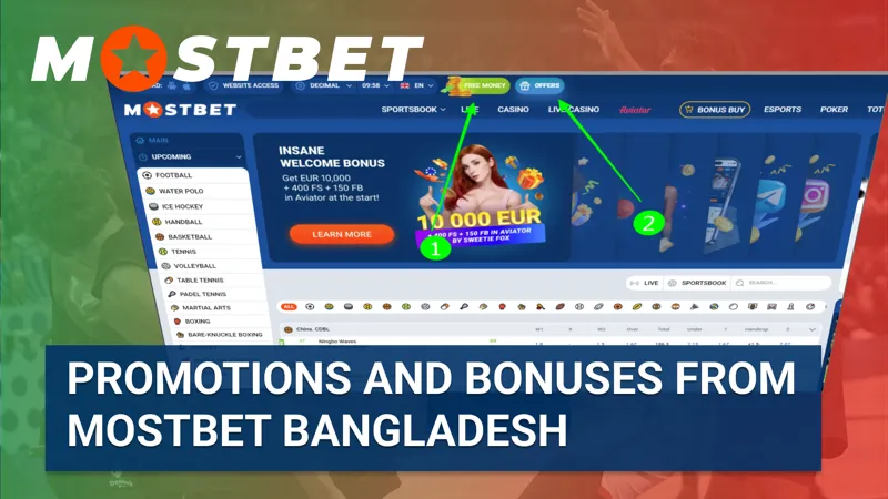 বাংলাদেশী খেলোয়াড়দের জন্য Mostbet প্রমোশন এবং বোনাস, যার মধ্যে স্বাগত অফার এবং এক্সক্লুসিভ পুরস্কার অন্তর্ভুক্ত
