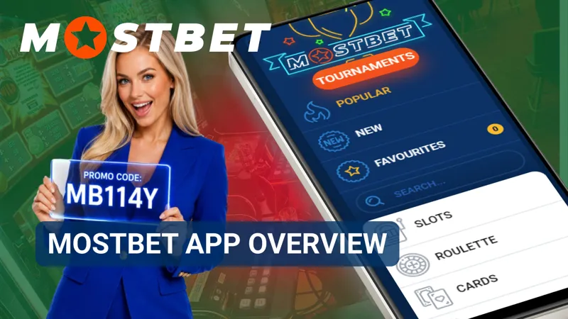 The Mostbet interface displays sports markets, casino games, and account tools on a mobile screen.