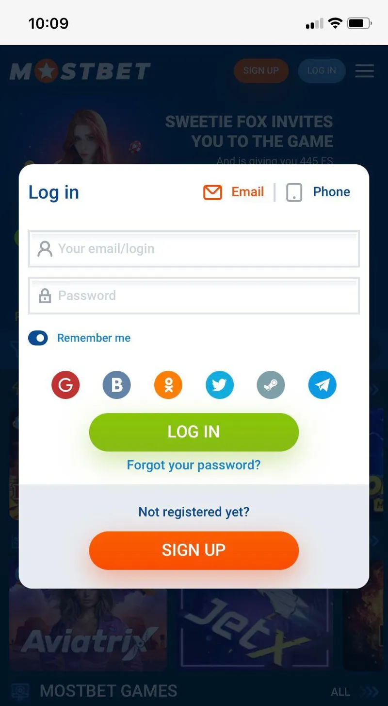 Login to your personal account from iPhone