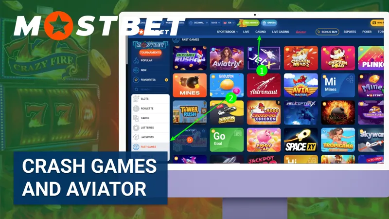 Mostbet crash games and Aviator for Bangladeshi users, offering high-risk, high-reward betting experiences
