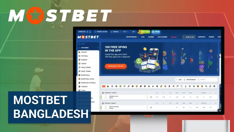 Mostbet official bookmaker and online casino platform in Bangladesh, featuring sports betting and popular casino games